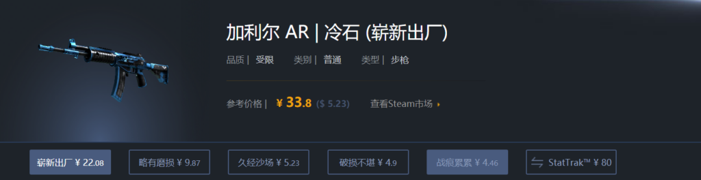 CSGO入门皮肤推荐