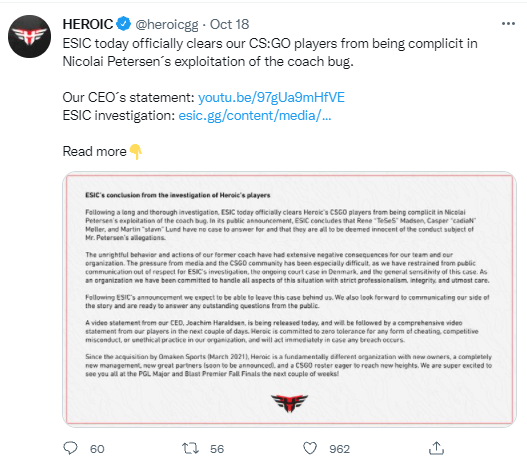 Heroic选手首次公开回应HUNDEN指控