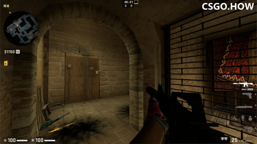 CSGO T方进攻荒漠迷城mirage下水道心得
