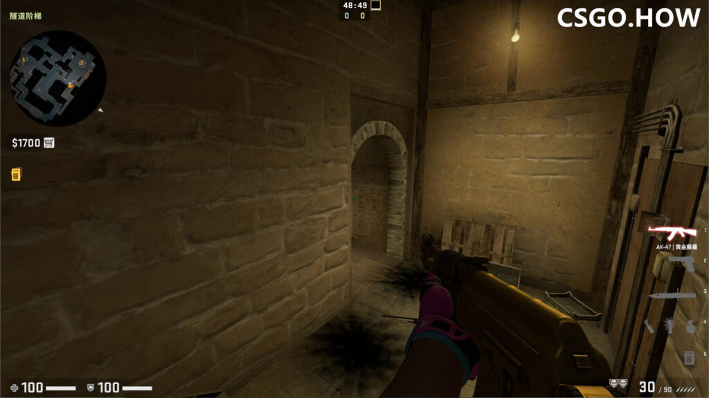 CSGO T方进攻荒漠迷城mirage下水道心得