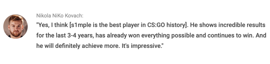 CSGO访谈 NiKo：m0NESY已经准备好在Major秀起来 